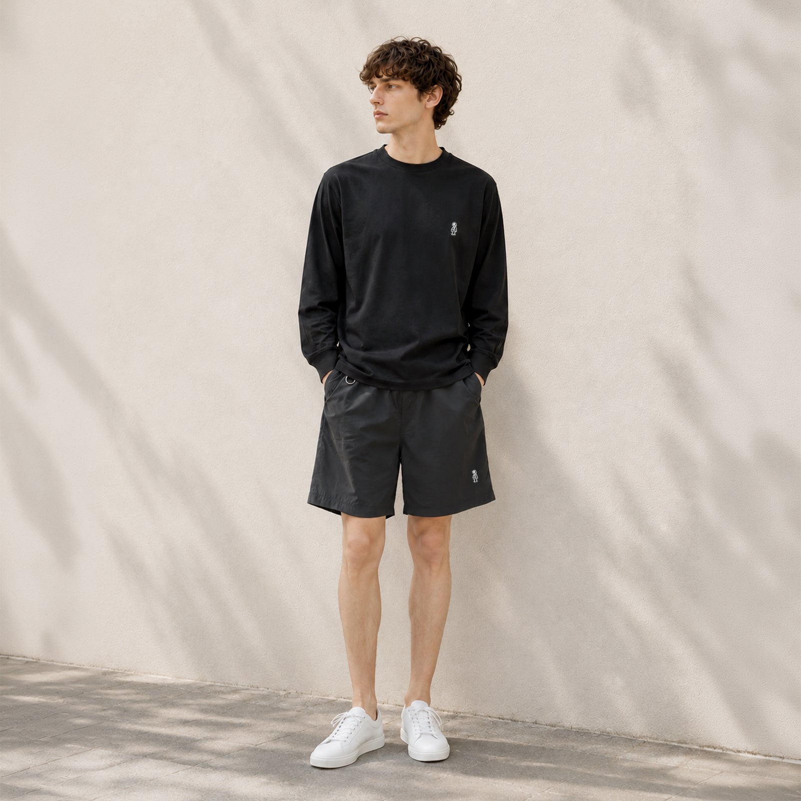 ファインコットン アウター ロングスリーブTシャツ #NAVY