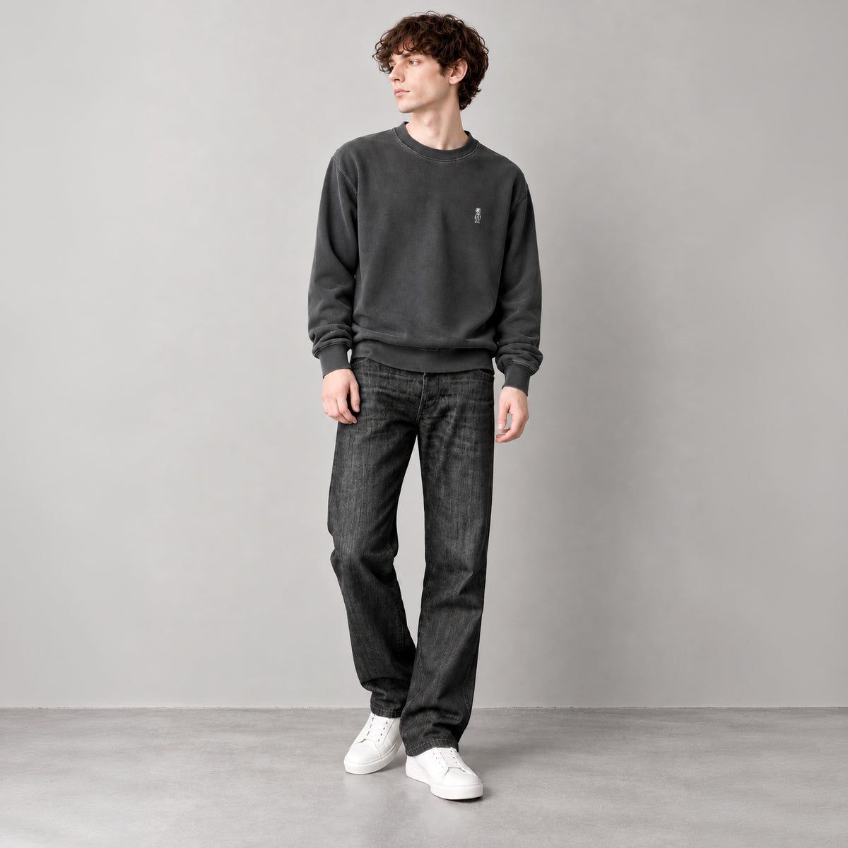 クラシックフェード スウェットシャツ #BLACK