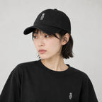 6パネルキャップ #BLACK