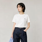 Fine Cotton Outer T-Shirt #BROWN