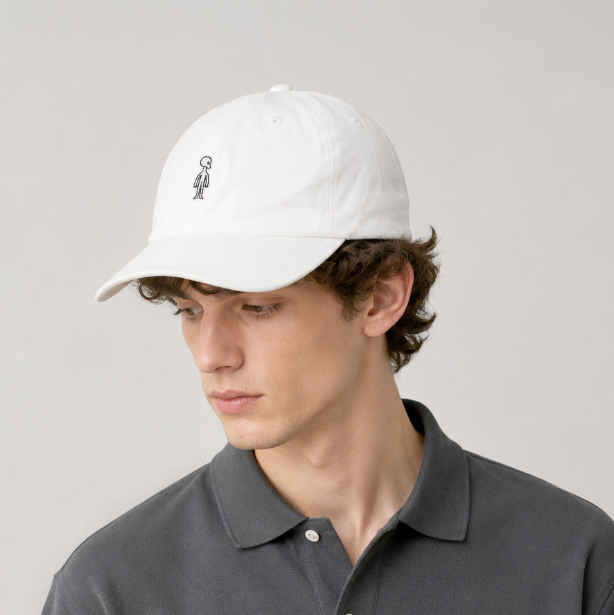 6 Panel Cap #WHITE