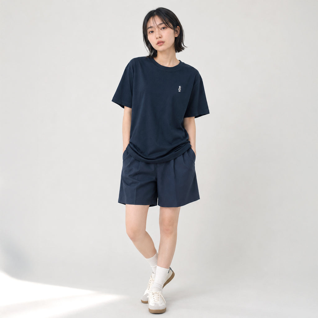 Fine Cotton Outer T-Shirt #BROWN