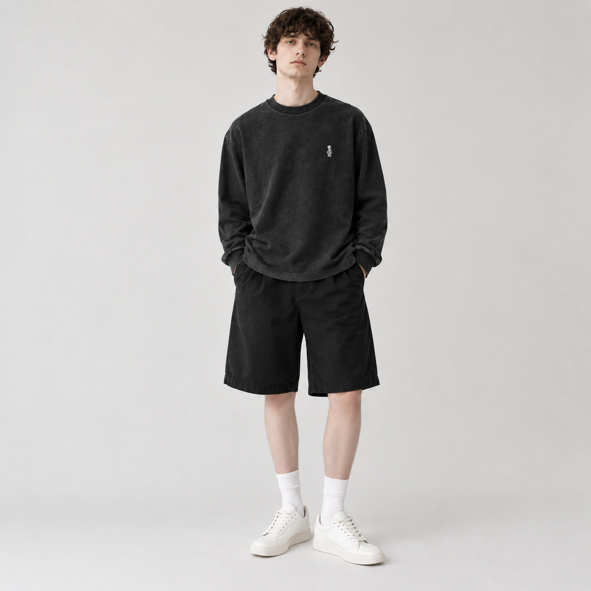 Fade Long Sleeve T-Shirt #BLACK