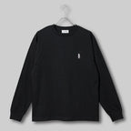 Fine Cotton Outer Long Sleeve T-Shirt #BLACK