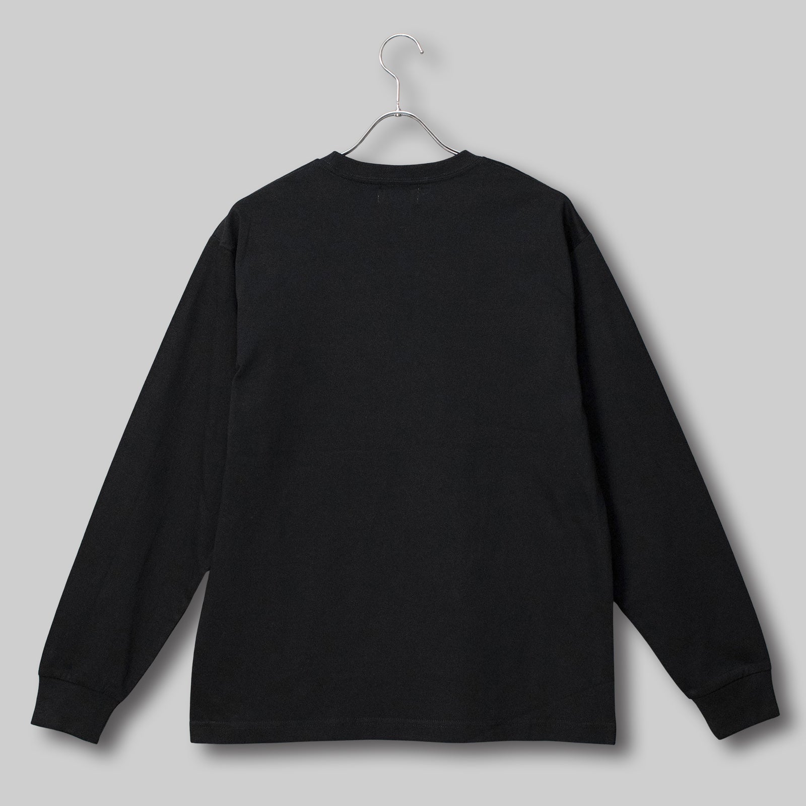 ファインコットン アウター ロングスリーブTシャツ #BLACK