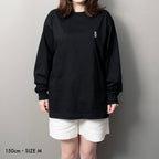 Fine Cotton Outer Long Sleeve T-Shirt #BLACK