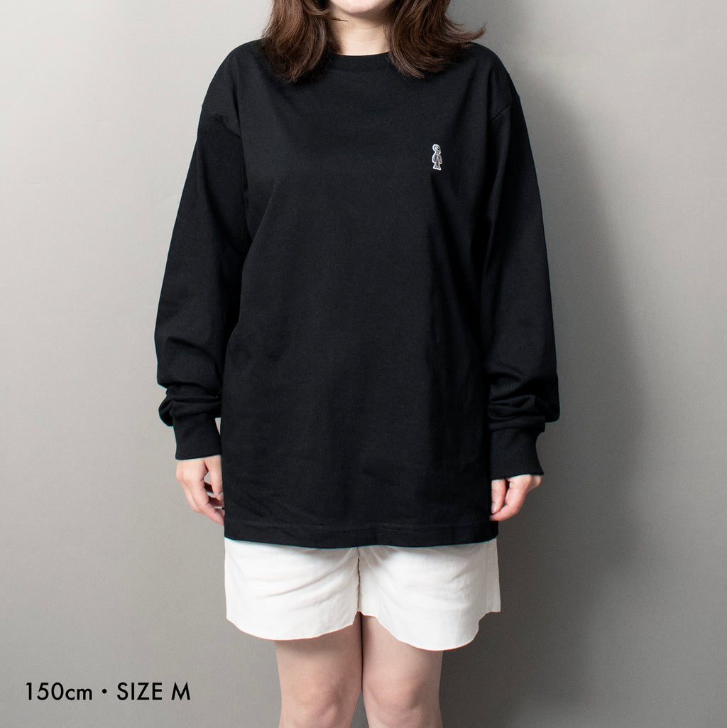 Fine Cotton Outer Long Sleeve T-Shirt #NAVY