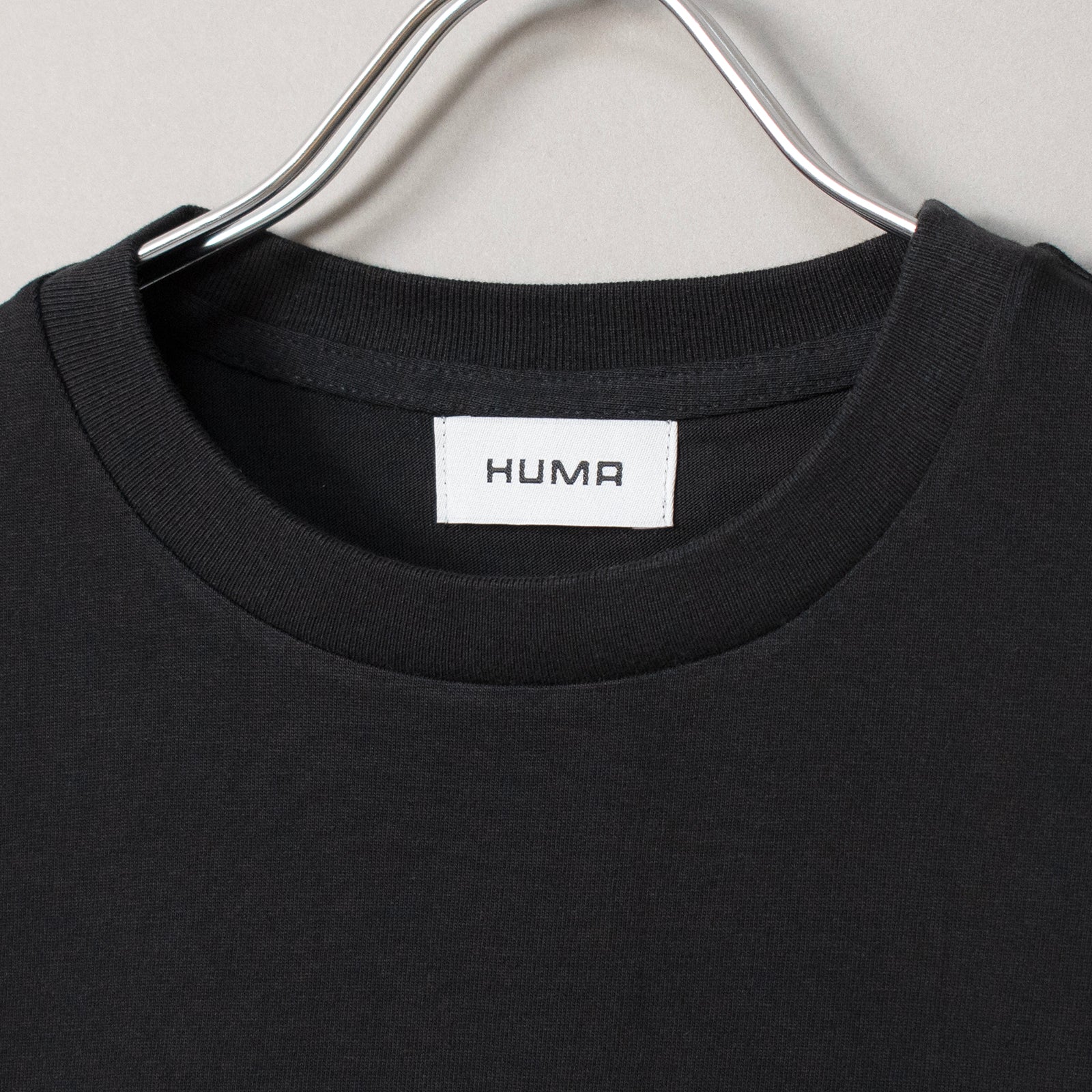 ファインコットン アウター ロングスリーブTシャツ #BLACK