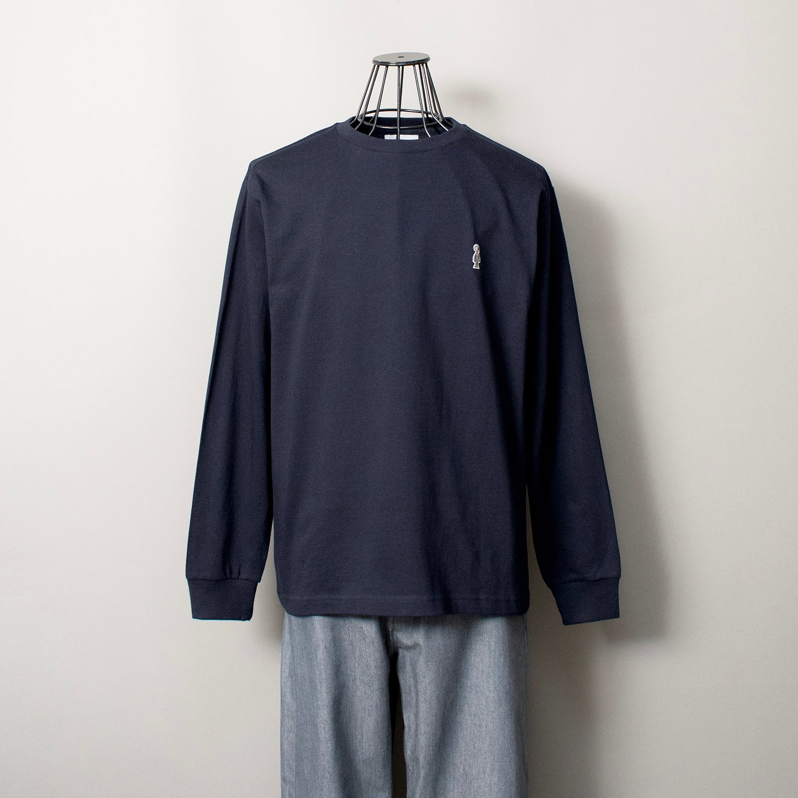 ファインコットン アウター ロングスリーブTシャツ #NAVY