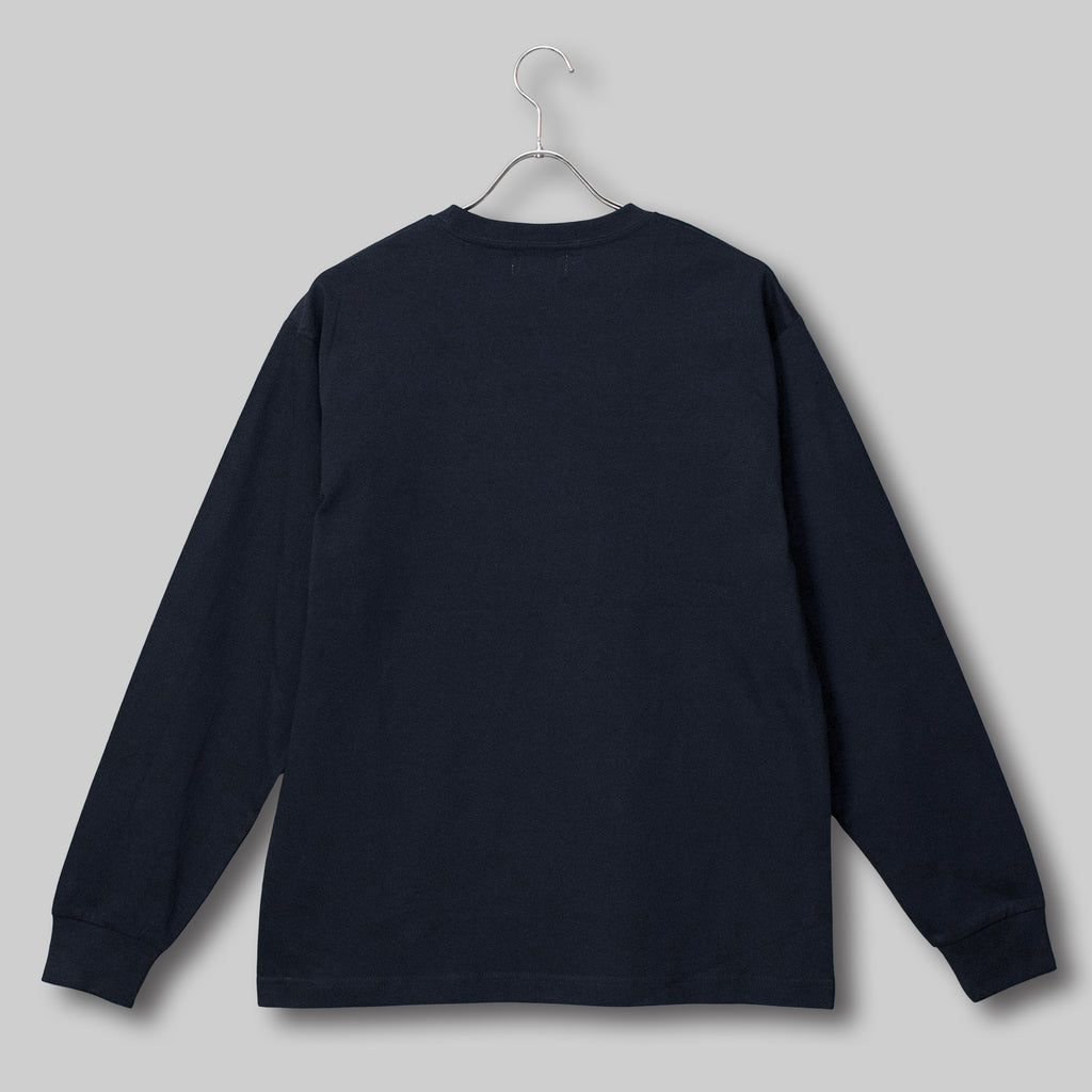 Fine Cotton Outer Long Sleeve T-Shirt #NAVY
