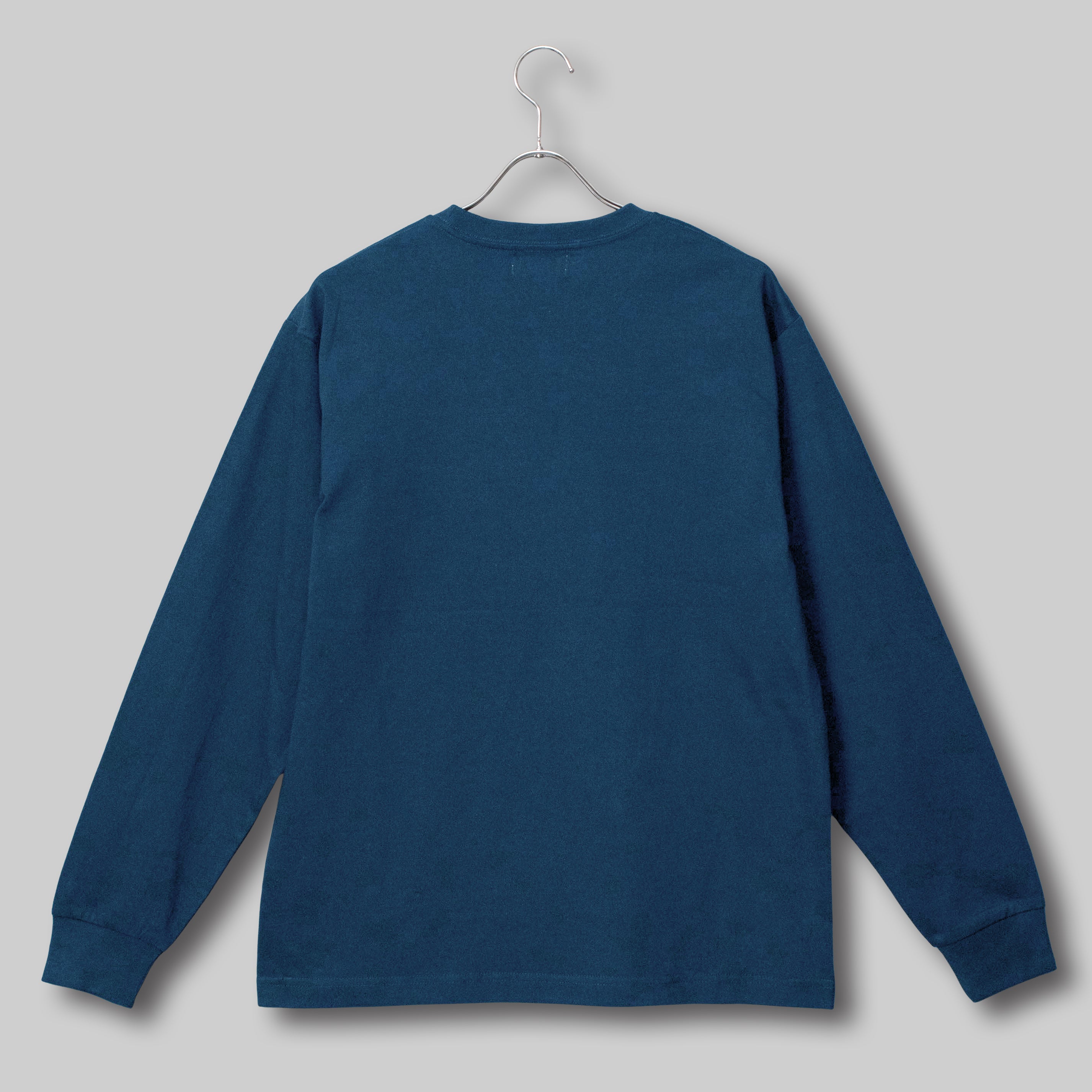 ファインコットン アウター ロングスリーブTシャツ #PLANET BLUE