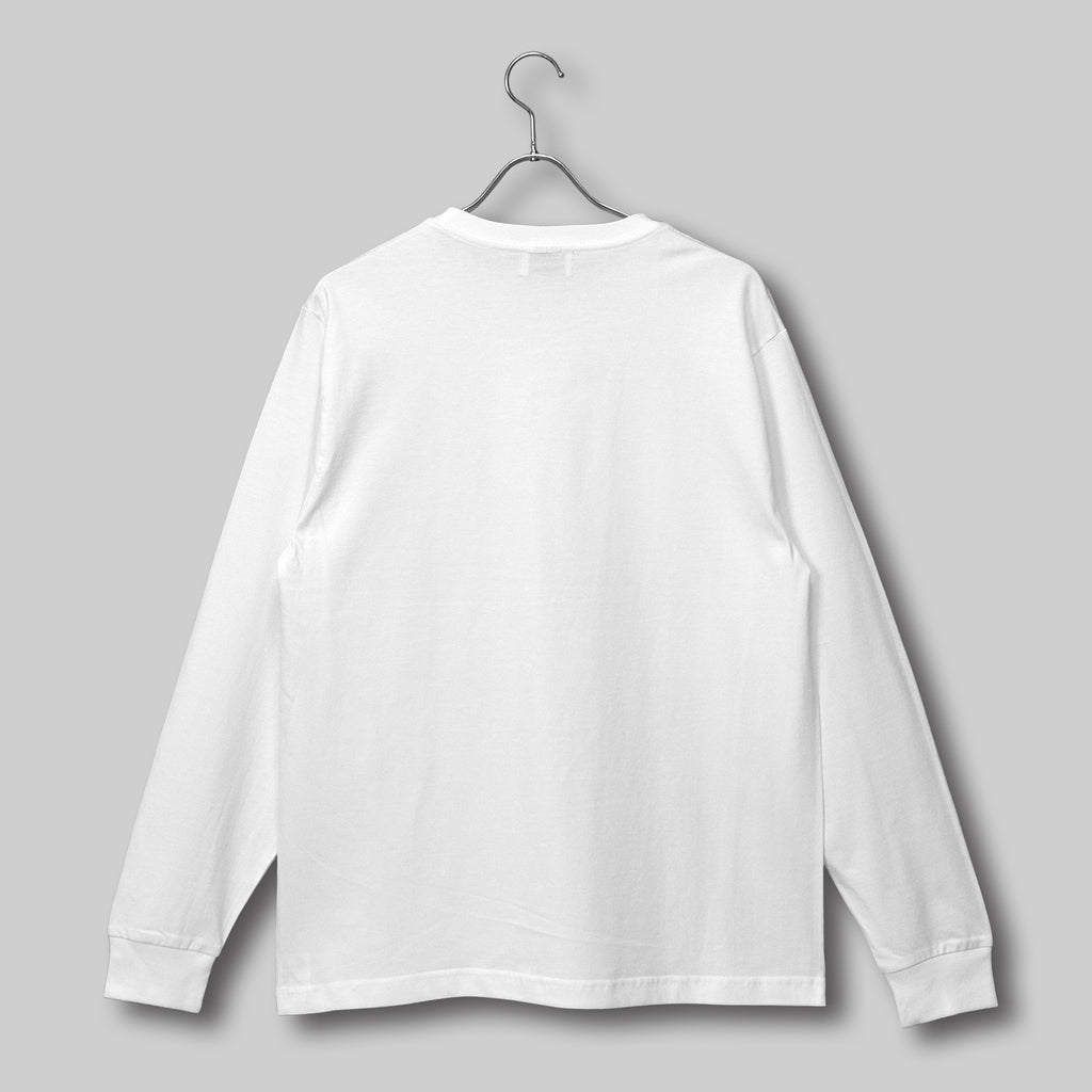 Fine Cotton Outer Long Sleeve T-Shirt #WHITE