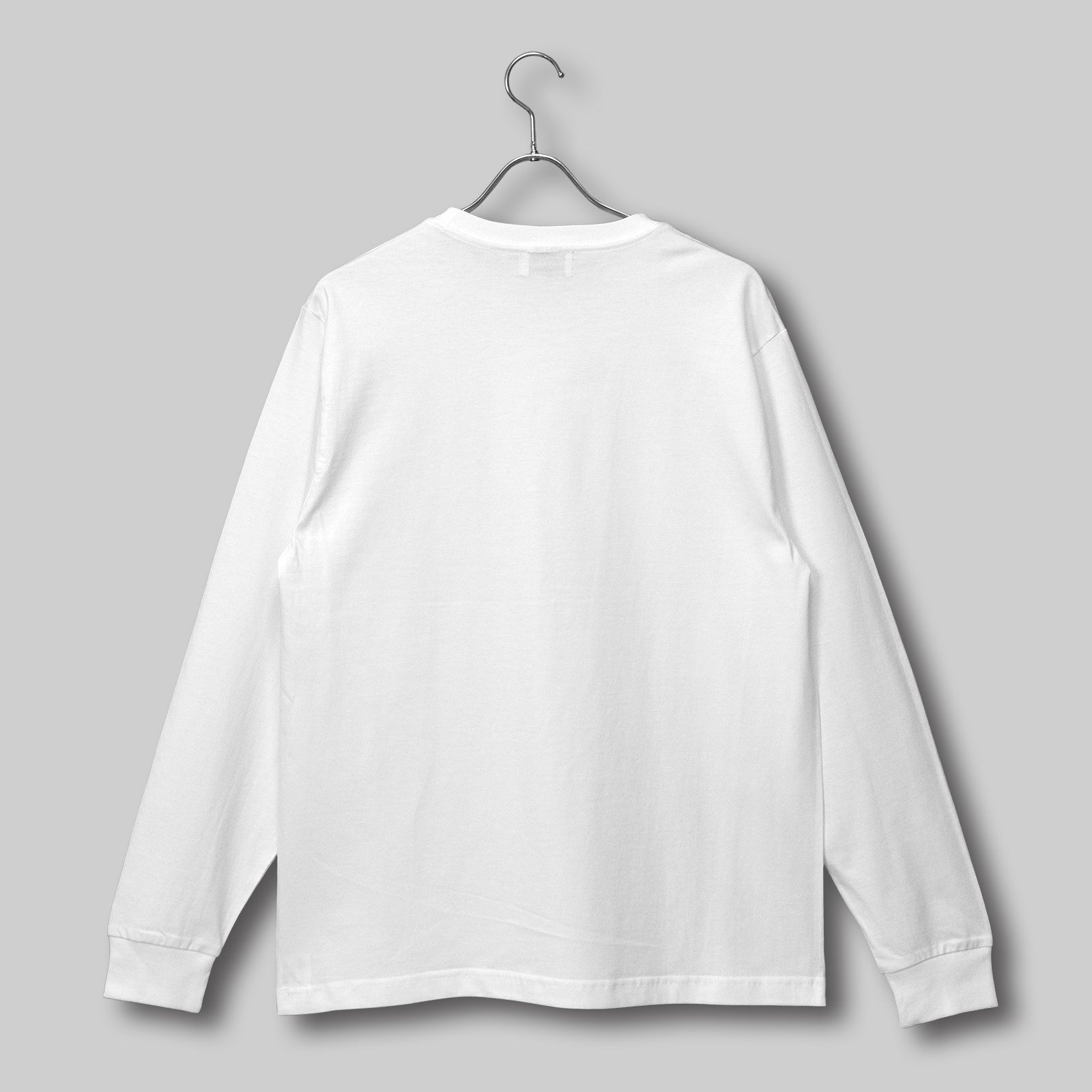 ファインコットン アウター ロングスリーブTシャツ #WHITE