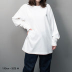 Fine Cotton Outer Long Sleeve T-Shirt #WHITE