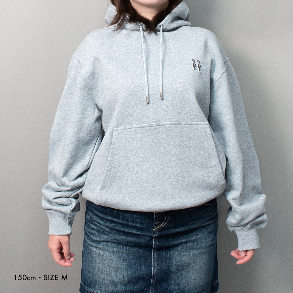 Twins French Terry Pullover hoodie #HEATHER GREY