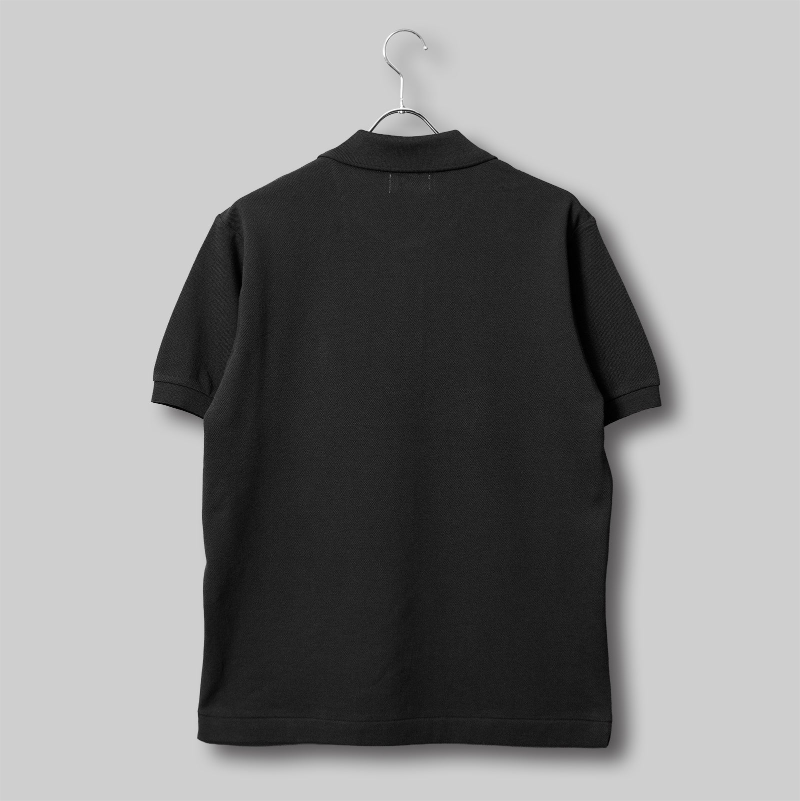 Fine Cotton Polo Shirt #BLACK