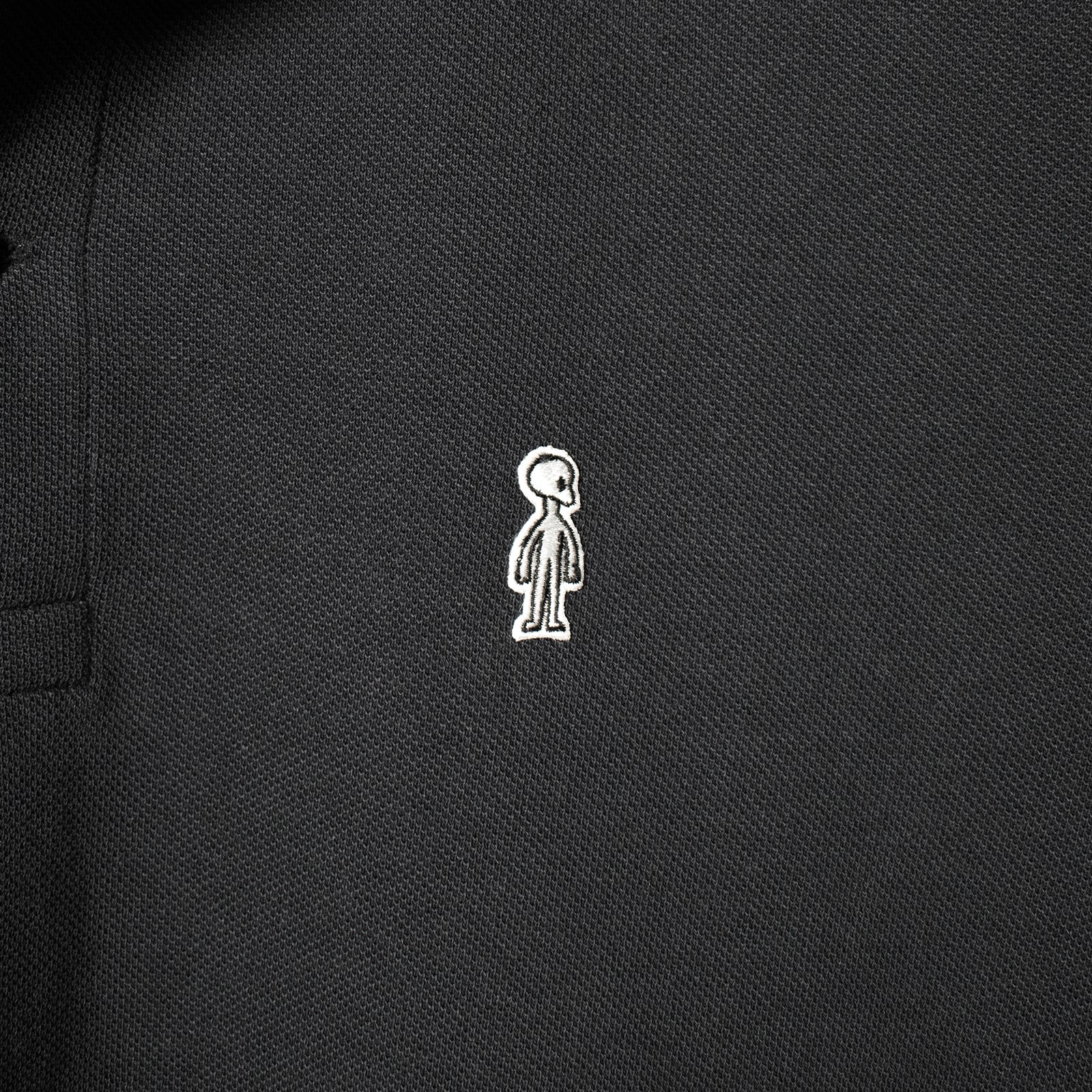 Fine Cotton Polo Shirt #BLACK