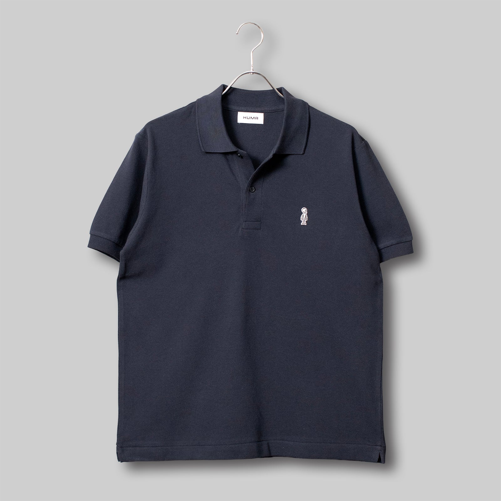 Fine Cotton Polo Shirt #NAVY