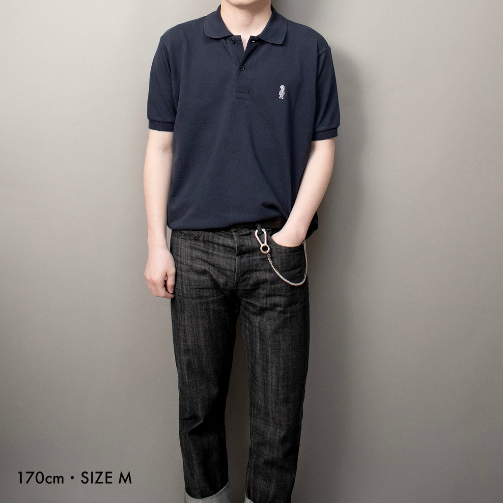 ファインコットン ポロシャツ #NAVY