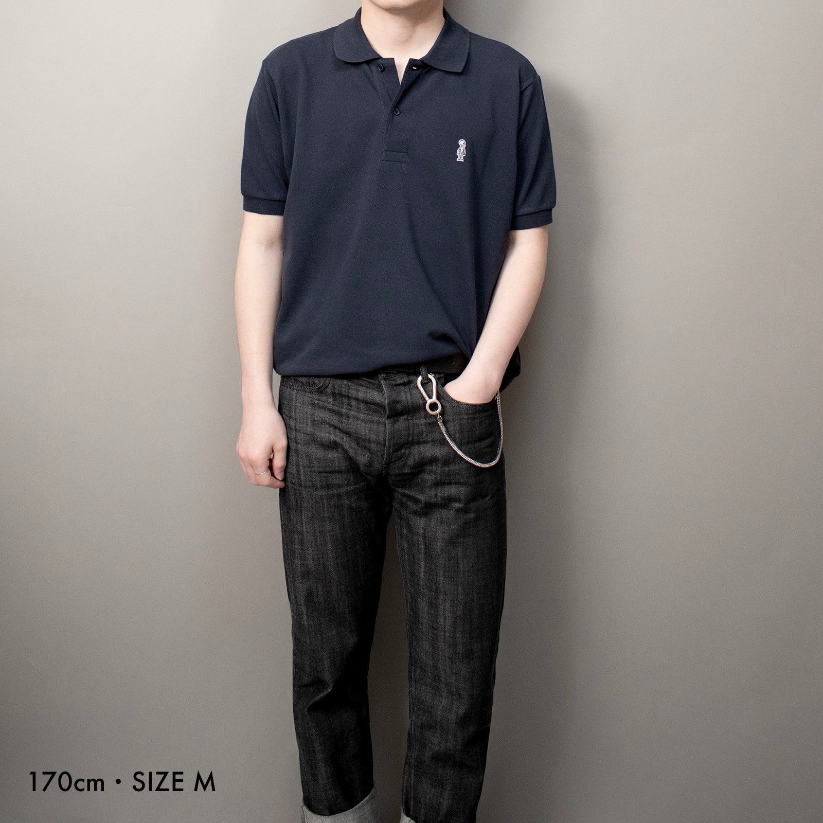 ファインコットン ポロシャツ #NAVY