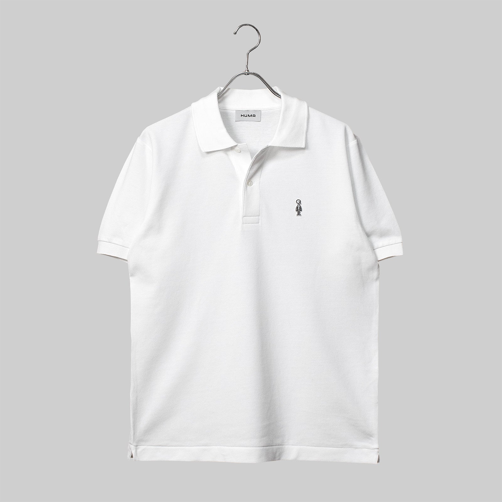Fine Cotton Polo Shirt #WHITE