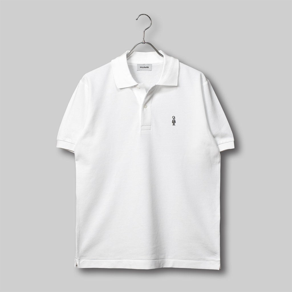 Fine Cotton Polo Shirt #WHITE