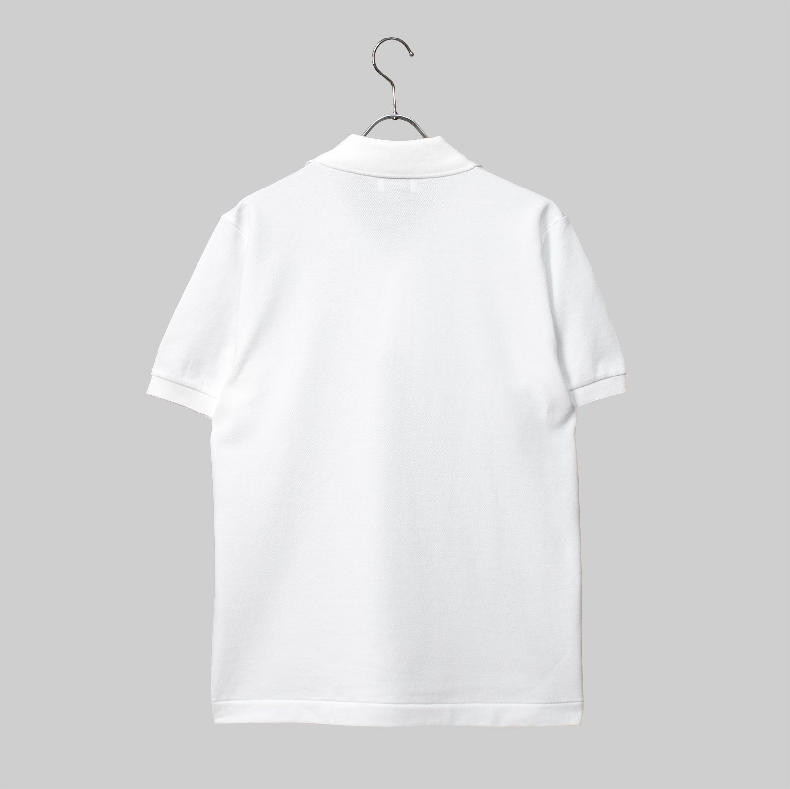 Fine Cotton Polo Shirt #WHITE