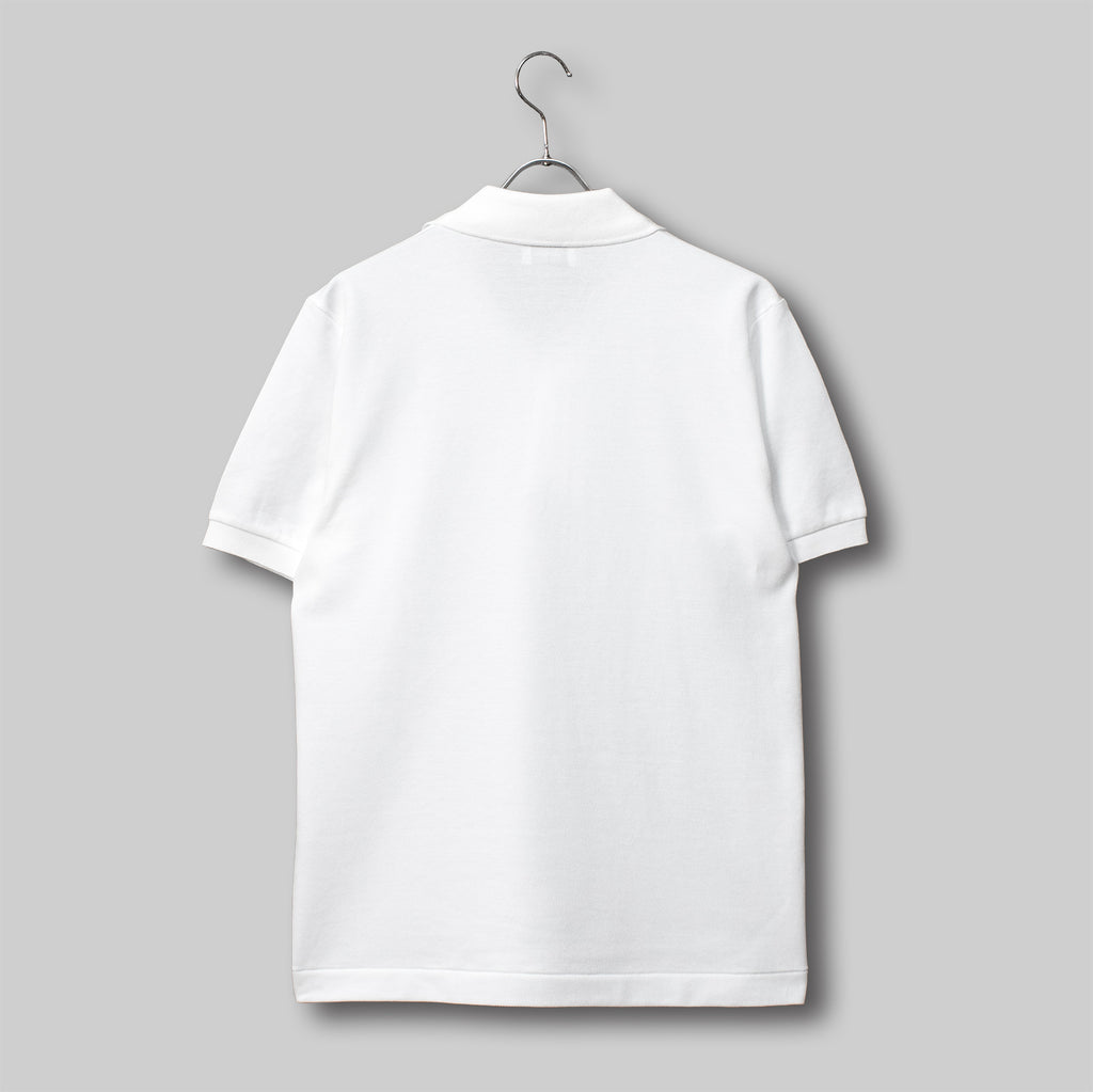 Fine Cotton Polo Shirt #WHITE