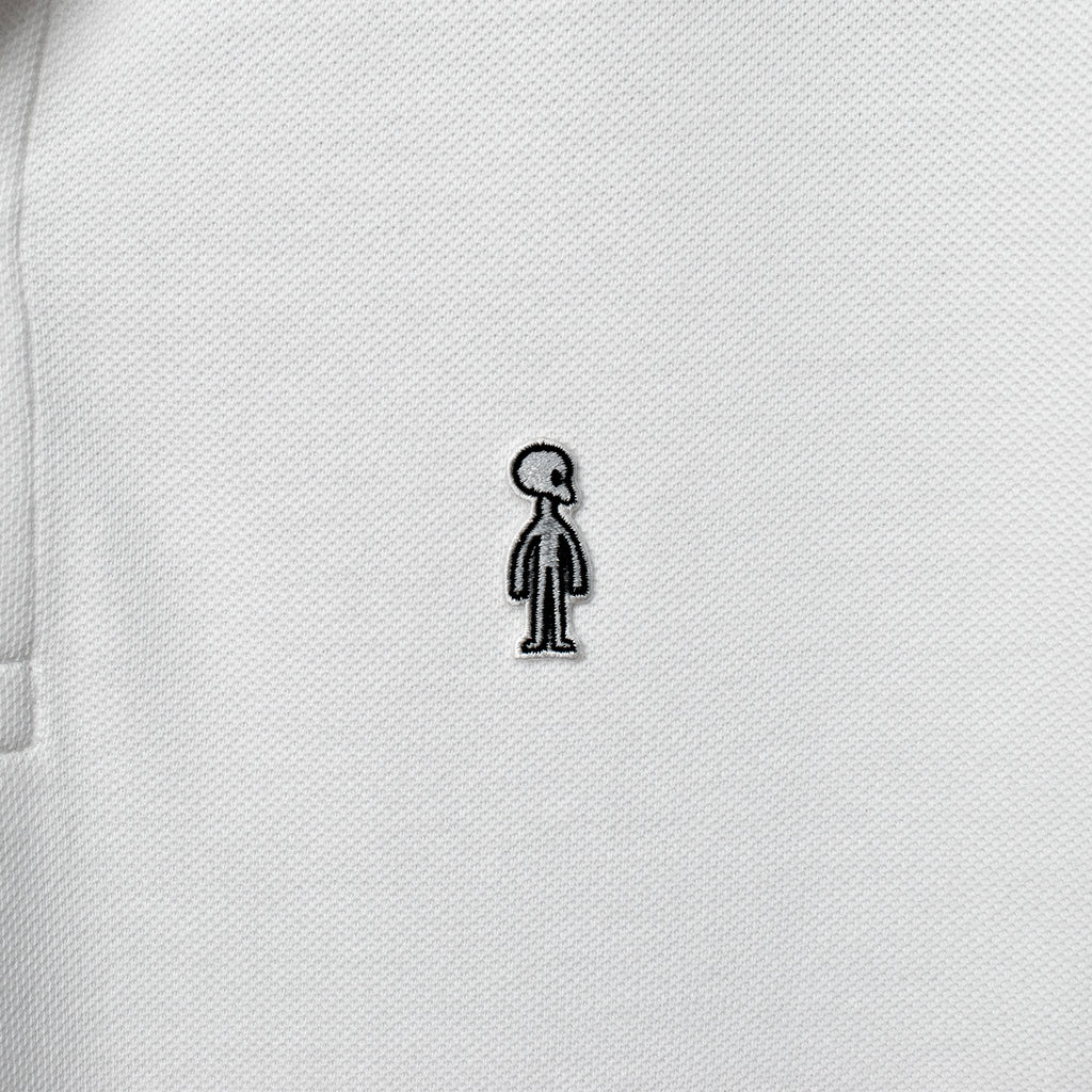 Fine Cotton Polo Shirt #WHITE