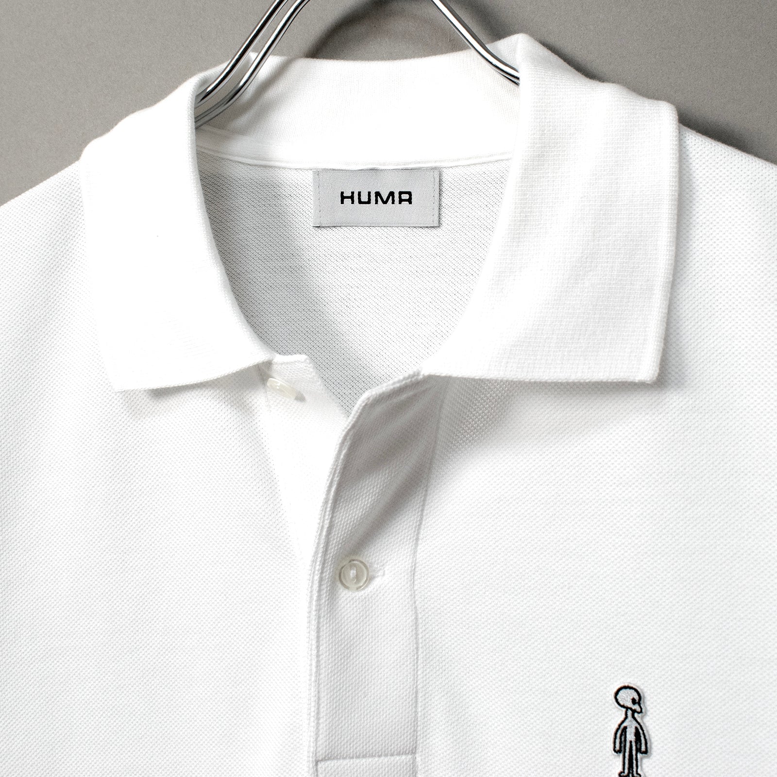 Fine Cotton Polo Shirt #WHITE