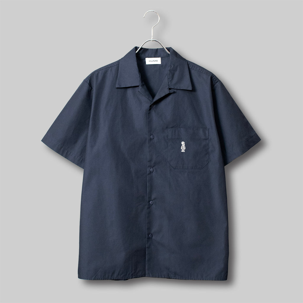 オープンカラー ツイルシャツ #NAVY
