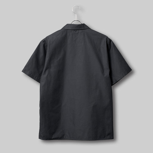 オープンカラー ツイルシャツ #BLACK