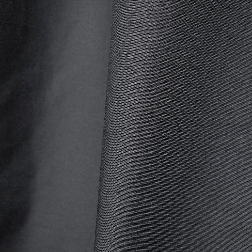 Open Collar Twill Shirt #BLACK