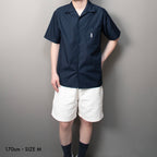 オープンカラー ツイルシャツ #NAVY
