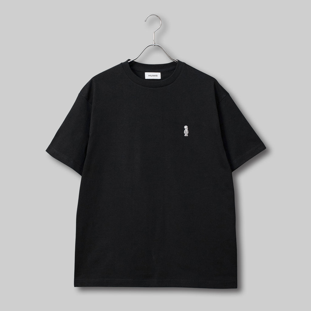 Fine Cotton Outer T-Shirt #BLACK