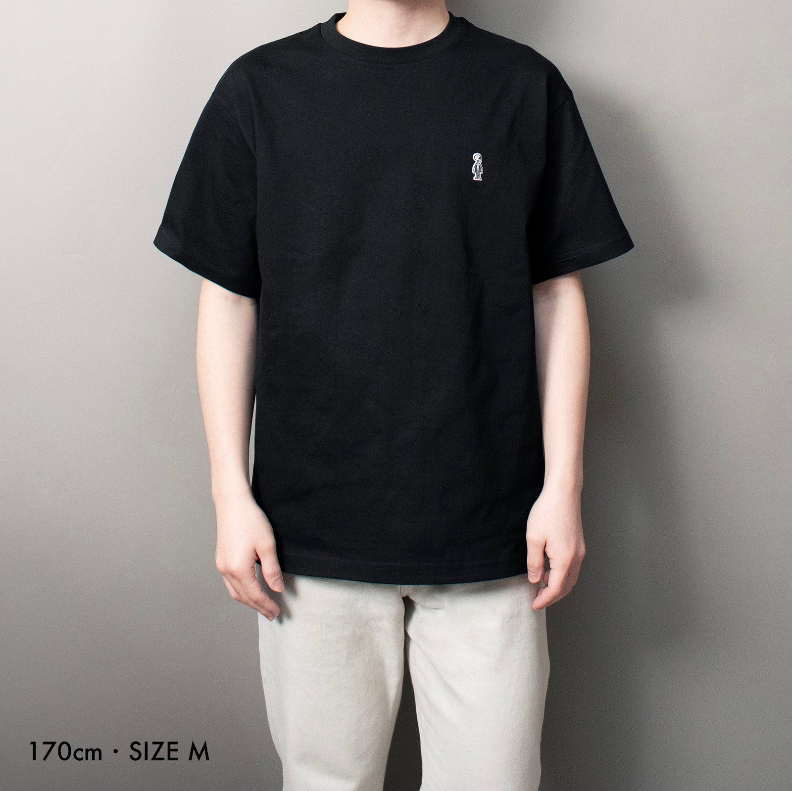Fine Cotton Outer T-Shirt #BLACK