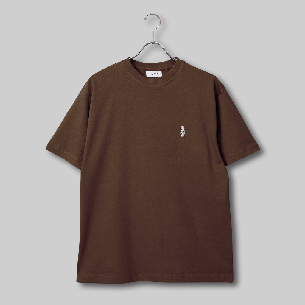Fine Cotton Outer T-Shirt #BROWN