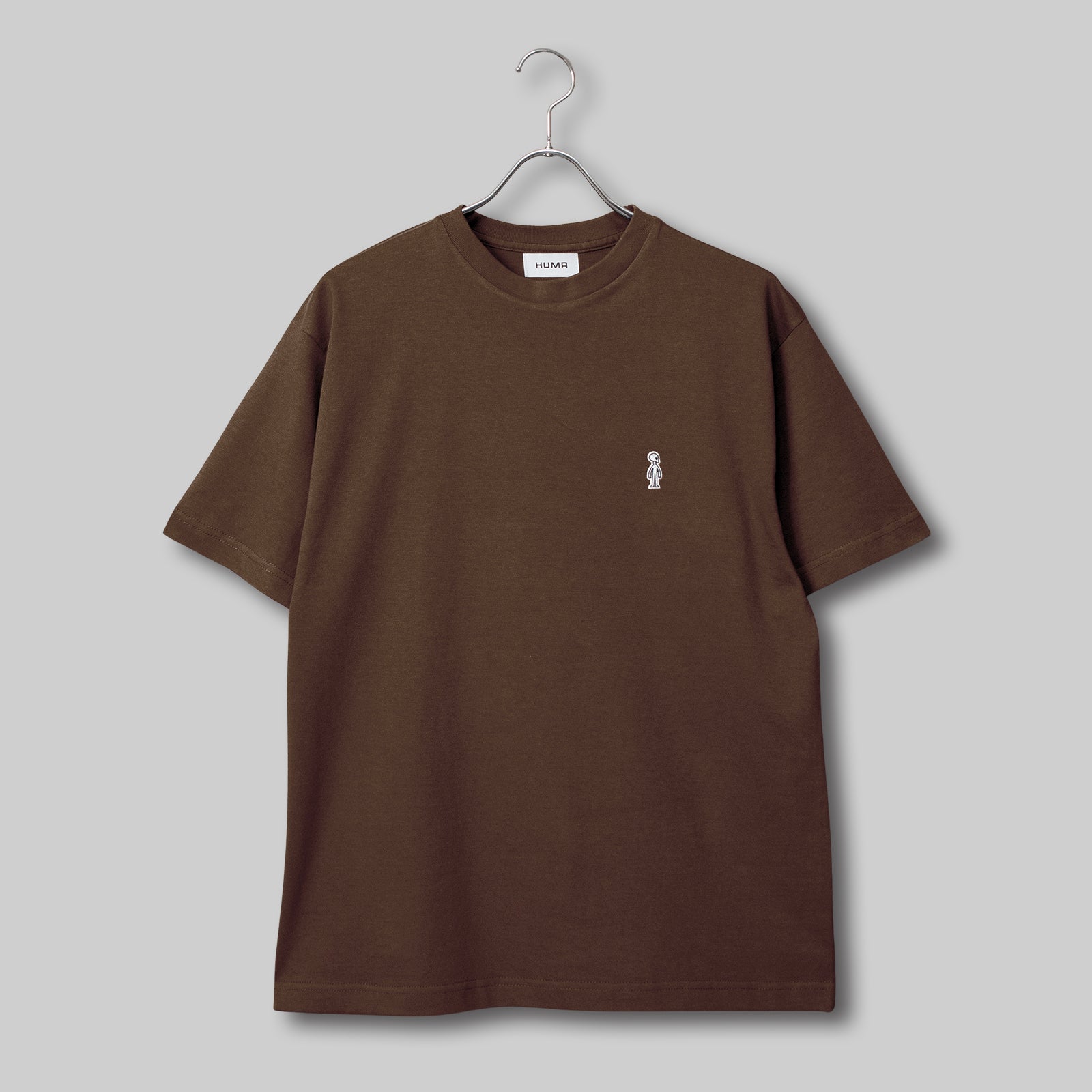Fine Cotton Outer T-Shirt #BROWN