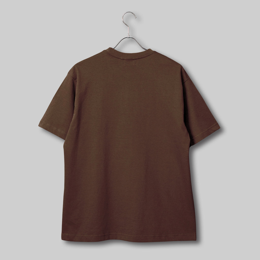Fine Cotton Outer T-Shirt #BROWN