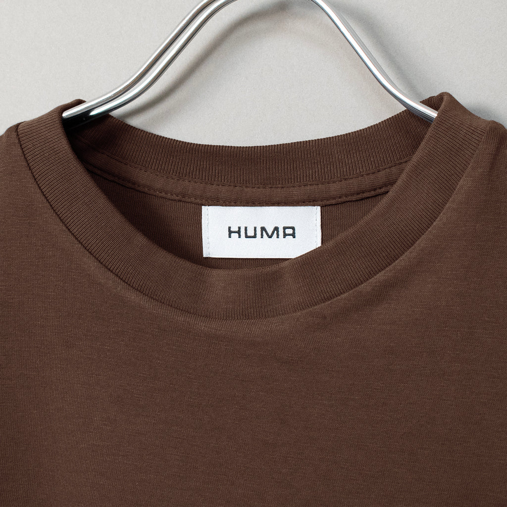 Fine Cotton Outer T-Shirt #BROWN