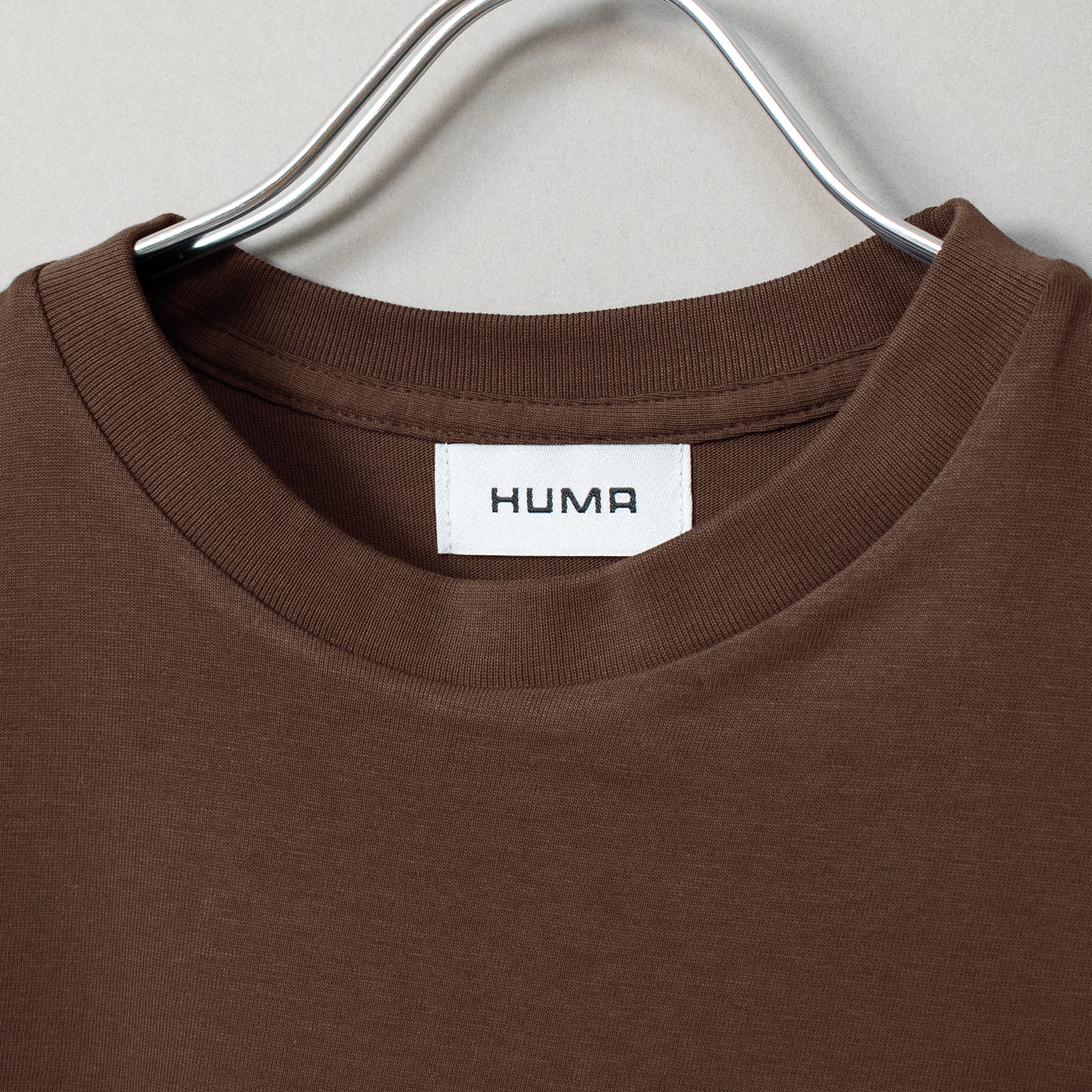 Fine Cotton Outer T-Shirt #BROWN