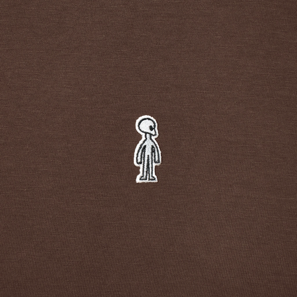 Fine Cotton Outer T-Shirt #BROWN