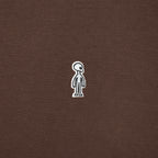 Fine Cotton Outer T-Shirt #BROWN