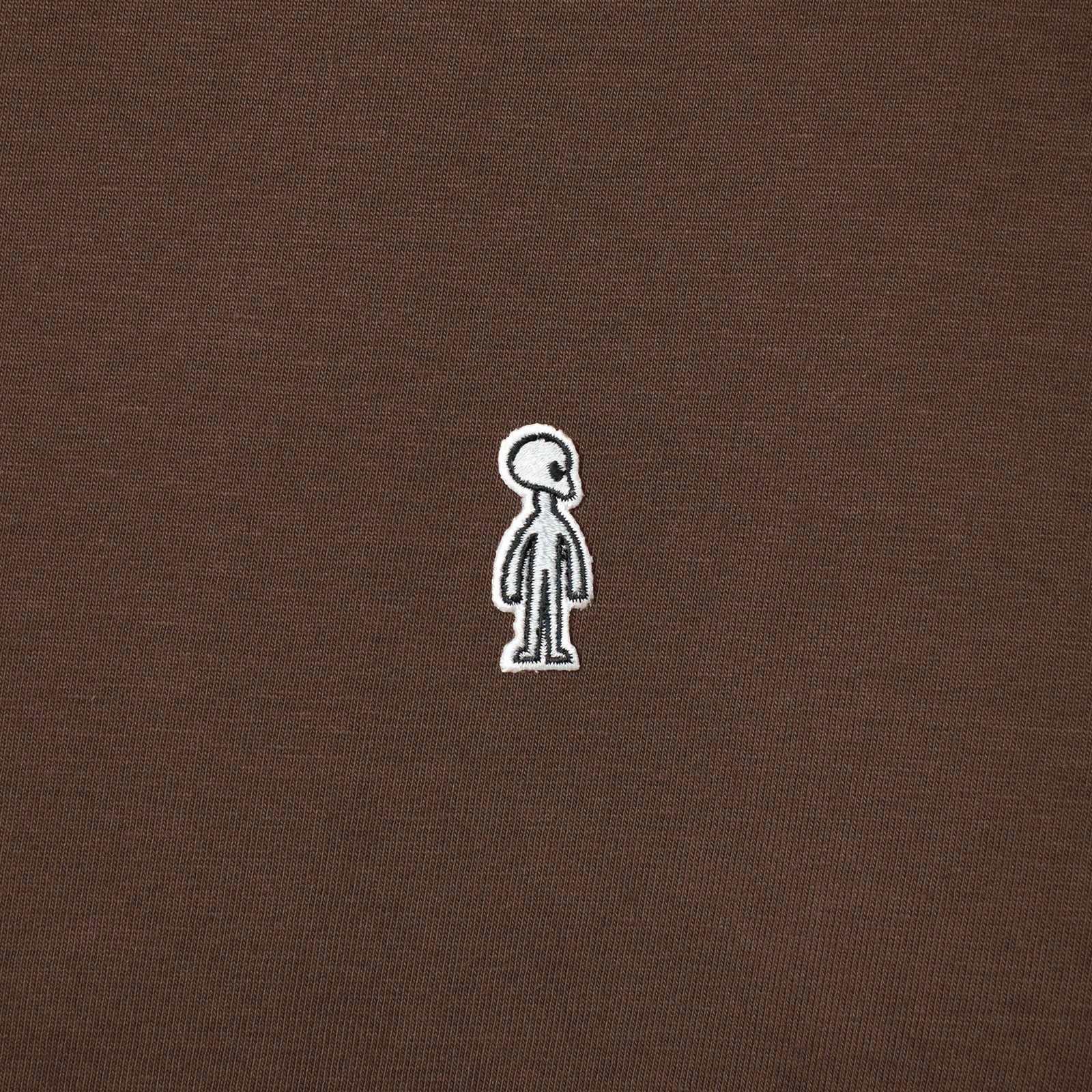 Fine Cotton Outer T-Shirt #BROWN