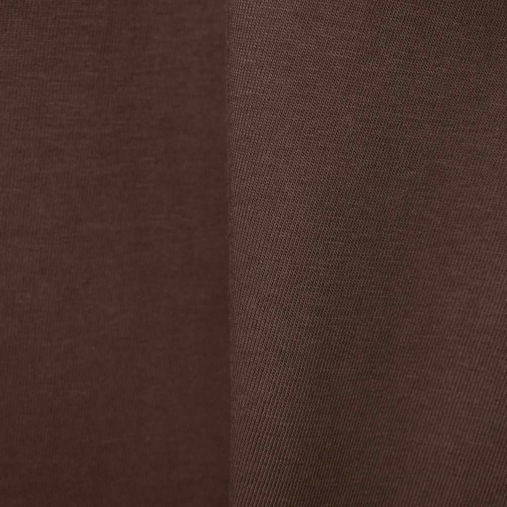Fine Cotton Outer T-Shirt #BROWN