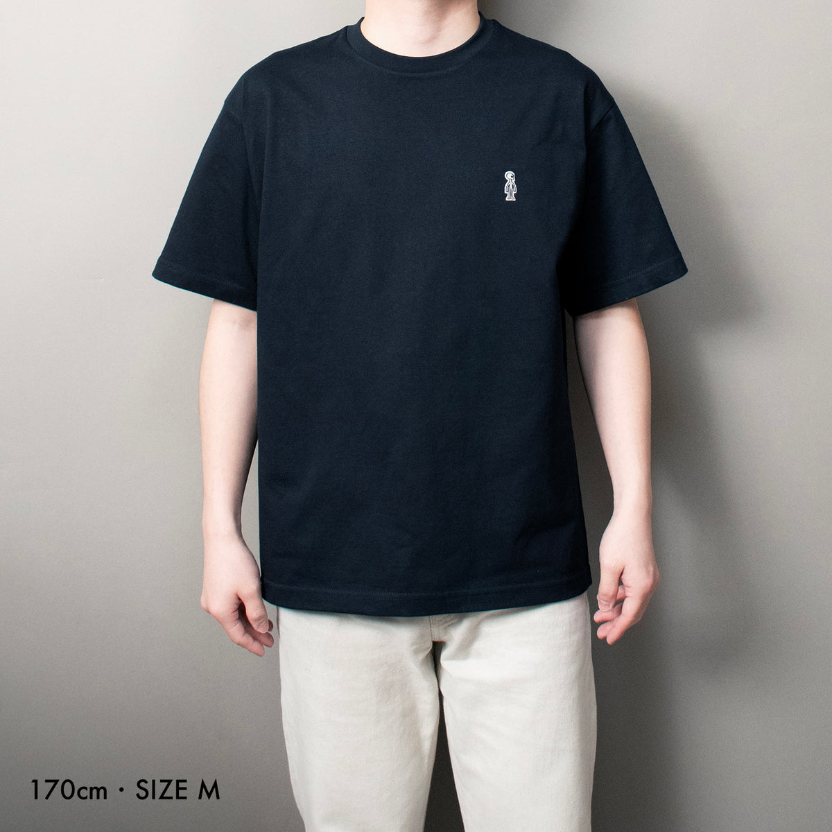 Fine Cotton Outer T-Shirt #NAVY
