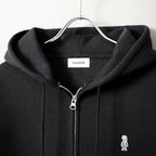 Two-Way Zip Boxy Hoodie #CHARCOAL