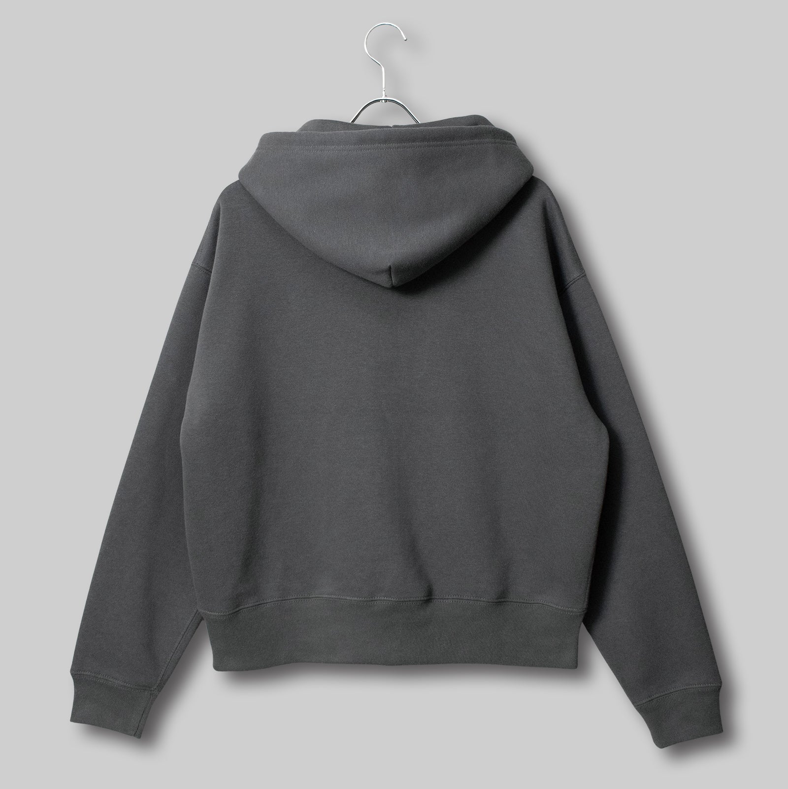 ダブルジップ ボクシーパーカー #CHARCOAL