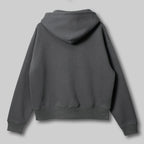 Two-Way Zip Boxy Hoodie #CHARCOAL