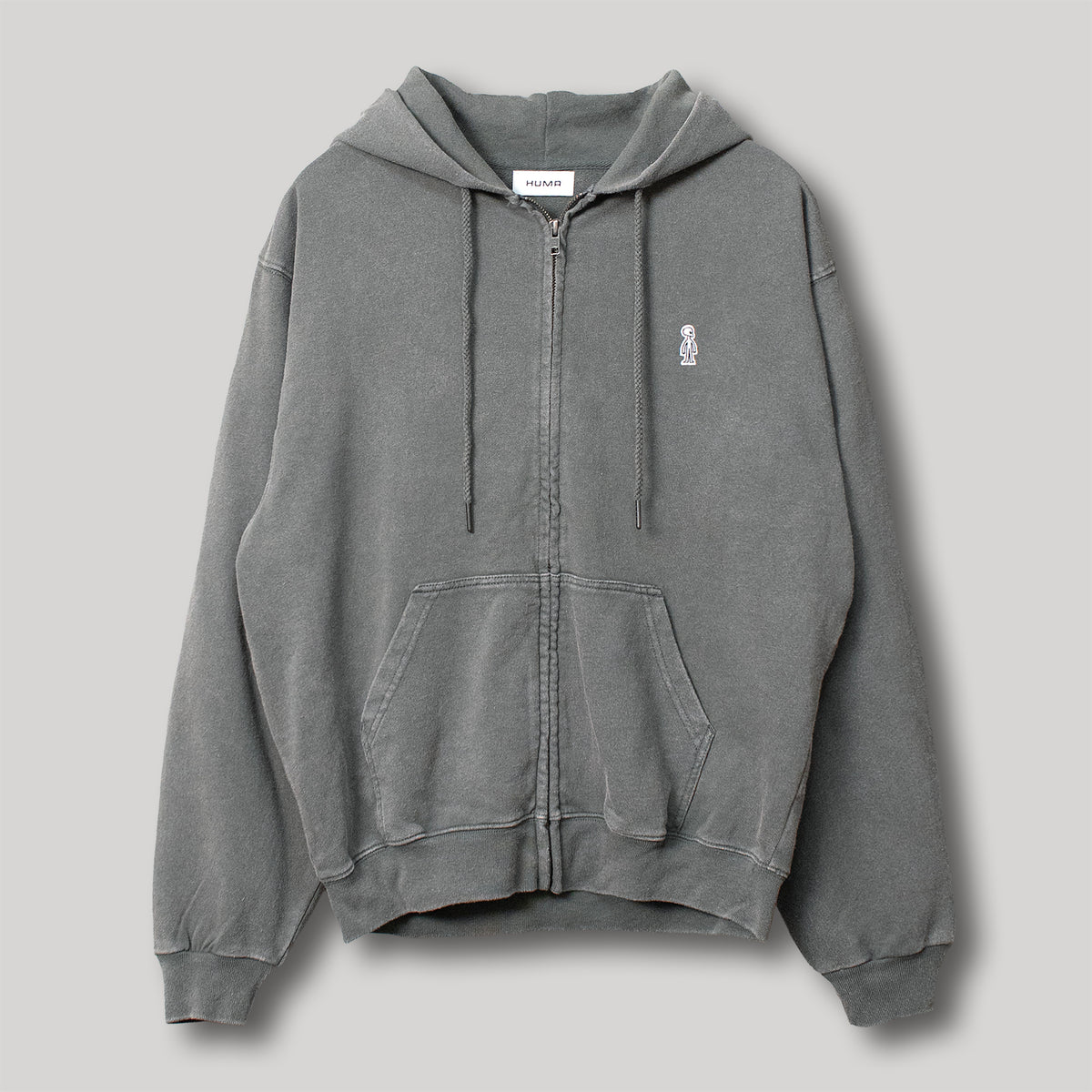 フェード ジップパーカー #GREY